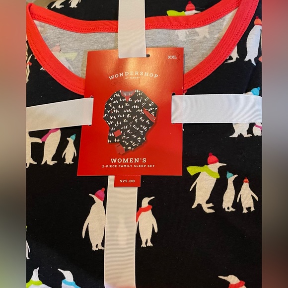 XXL Knit Jersey 100% Cotton Penguin Pajamas Pjs Wondershop Comfy Target NEW NWT - Picture 4 of 6